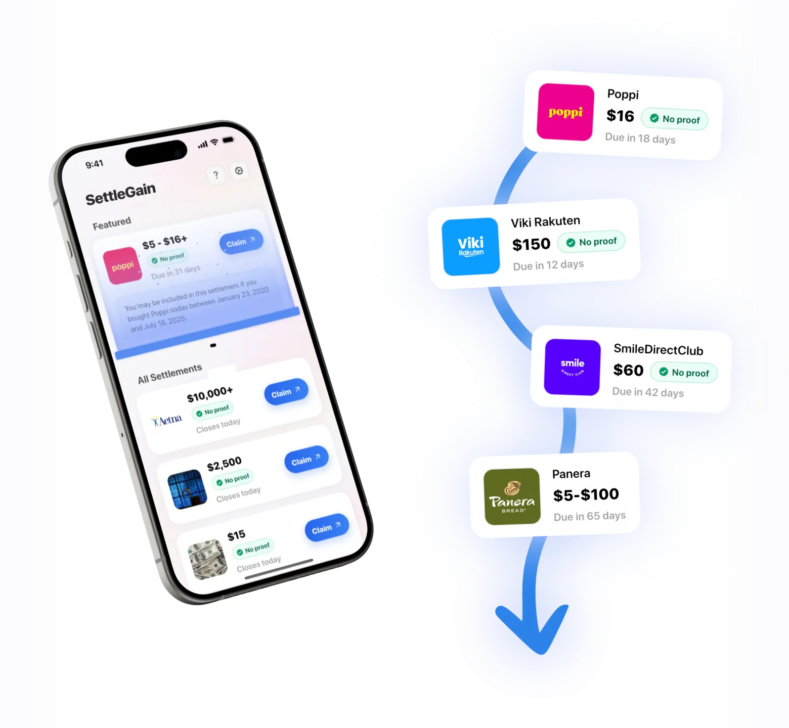 SettleGain App Interface